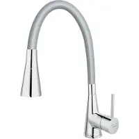 Novaservis Ferro - Keukenkraan met flexibele arm en sproeikop, grijs/chroom 70720,0S