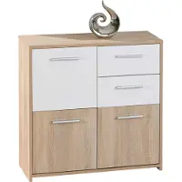 Ebuy24 Edsam kommode 3 deuren, 2 lades Sonoma eiken decor.