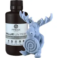 PrimaCreator Value Water Washable UV Resin - 500 g - Light Grey