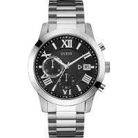 GUESS Analoog horloge zwart / zilver
