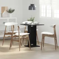 Prolenta Maison Exclusive - Bistrotafel, zwart eikenhout, 60x60x75 cm, houtvezel