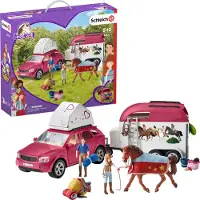 Schleich Horse Club Horse Adventures met auto en aanhanger speelgoed speelset