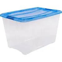 Iris Topbox Opbergbox 60L 57.5X39X36.5 Cm Blauw/Transparant