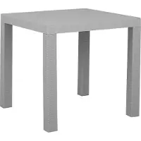 Beliani FOSSANO - Tuintafel - Lichtgrijs - 80 x 80 cm - Synthetisch materiaal