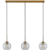 LINDBY Hanglamp Grady, dimbaar, messing / goud, Woon-/ Eetkamer, metaal, Modern, hanglamp