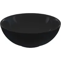 vidaXL Wastafel, zwart, glanzend, Ø28x10 cm, keramiek