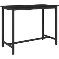 vidaXL Tafel Zwart Eiken 100 x 50 x 76,5 cm Engineered hout en staal