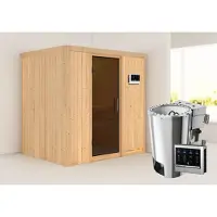 Karibu | Fanja Sauna | Antracietglas | Biokachel 3,6 kW Externe Bediening