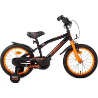 AMIGO Spiel + Freizeit GmbH Jongensfiets BMX Jump 16 Inch 25,5 cm Jongens Terugtraprem Zwart/Neon Oranje