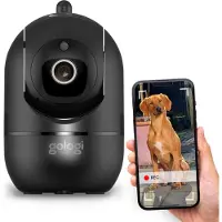 Gologi Huisdiercamera met App - Hondencamera - Pet camera - Beveiligingscamera - Security camera - Voor alle huisdieren - Met wifi - Zwart
