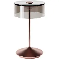 Sigor Numotion LED oplaadbare tafellamp, roségoud, glas, IP54, dimbaar Numotion,, paars / roze / rose, Woon-/ Eetkamer, Glas, Modern