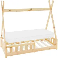 ML-Design Kinderbed Tipi | hout naturel 160x30x17 cm kinderbedden | NADUVI