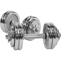 Gorilla Sports Dumbellset 30 kg Chroom - 30 mm