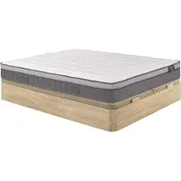 Vente-unique Set 180 x 200 cm bedbodem met opbergruimte, licht naturel + matras met pocketveren met 7 zones en vormgeheugen van 30 cm dik - ASGARD van YSMÉE