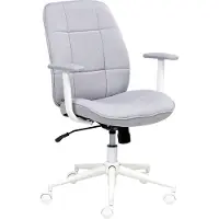 Beliani CARLTON - Bureaustoel - Grijs - Polyester