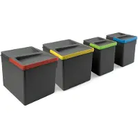 Emuca Recycle 2x12 2x6l Recyclebak 4 Eenheden