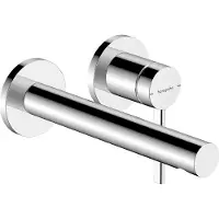 Hansgrohe Zesis S - Inbouw wastafelkraan, met afvoerplug, 2-gats installatie, EcoSmart+, chroom 74750000