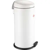 Wesco Capboy Maxi Prullenbak | Pedaalemmer | 22 Liter | Metaal - Mat wit | Afvalemmer - Made in Germany