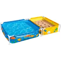 Bestway 561 Square Tubular Removable Pool With Sandbox Veelkleurig 213 x 122 x 30.5 cm
