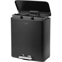 Luzzo pedaalemmer 51 liter 3x17 ltr afvalbak afvalscheiding -