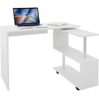 ML-Design Draaibaar bureau Kyran | mdf wit 150x88x75 cm bureaus | NADUVI