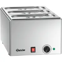 Bartscher Bain-marie / Waterbad, 3 x 1/3 GN, 150 mm diep