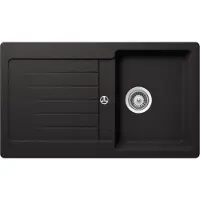 Schock Spoelbak, model TYPOS D-100, afmetingen 860 x 500 mm, kleur zwart (nero), modelnummer TYPD100UGNE