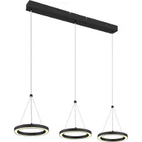 Globo Lighting 3-lichts hanglamp Grenvix design zwart