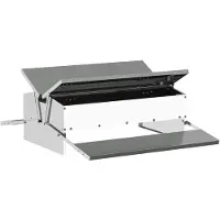 vidaXL Kip trekvoeder Zilver 75 x 53 x 20,5 cm Gegevens staal