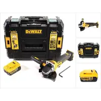 DeWalt DCG 406 NT accu haakse slijper 18V 125mm borstelloos + 1x accu 4.0Ah + TSTAK - zonder lader