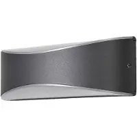 LUCANDE LED-wandlamp buiten Akira, zwart, Aluminium, Modern, LED wandlamp buiten