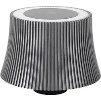 LINDBY LED-accubordlamp Linor, rookgrijs, USB, dimbaar, alu / grijs / zink, Woon-/ Eetkamer, Aluminium, Modern