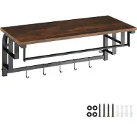 TecTake - Wandkapstok met Hoedenplank Westwood - industrial dark - 404433
