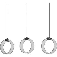 Osram Decor Circle decoratieve hanglamp, 3-lichts, LN, 20 W, 1300 lm, 3000 K/4200 K/6500 K, warm wit/koud wit/daglicht, Click-CCT-schakelaar, IP20, kunststof, zwart, LED niet vervangbaar