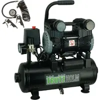 TRUTZHOLM Draagbare Silent Compressor 9L - 900W Fluisterstille Compressor 57dB - Olievrije 8 Bar Perslucht Set Met Toebehoren