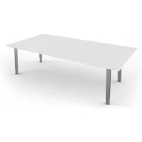 Kerkmann Büromöbelfabrik Konferenztisch Form 5, (B)2.000 mm, wit