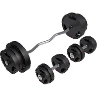 Gorilla Sports EZ-curl halterset 70 kg Gripper Kunststof