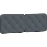 vidaXL Hoofdbordkussen 140 cm fluweel donkergrijs