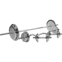 Gorilla Sports Halterset 108 kg Chroom