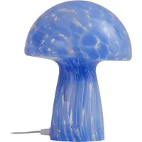LINDBY Tafellampe , Hubi, Blauw, Woonkamer, Glas, Modern