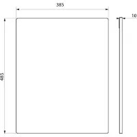 Delabie wandspiegel roestvaststaal (RVS) (hxb) 385x485mm rechthoekig