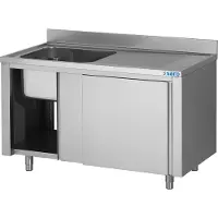Saro Spoelbakkast, 2 Schuifdeuren, Enkele spoelbak links, 1200mm, 700-2710