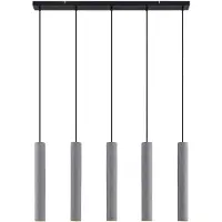 LINDBY Hanglamp Concretto, dimbaar, alu / grijs / zink, Woon-/ Eetkamer, Beton, Modern, hanglamp
