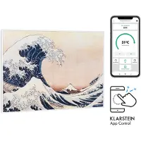 Klarstein Wonderwall Air Art Smart infrarood verwarming 80x60cm 500W blauwe golven