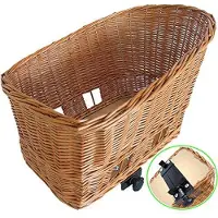 Basil Pasja Hondenfietsmand L - Achter - Riet - Inclusief Bevestigingssysteen - Large - Bruin - 50 cm