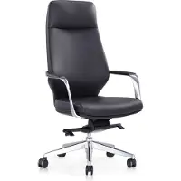 SalesFever bureaustoel kunstleer look zwart