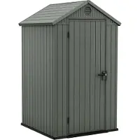 Keter 259037, Metalen tuinhuis, Zelfmontage, Zadeldak, Groen, Metaal, Groen