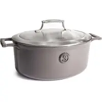 Saveur Selects Saveur Voyage Braadpan Ø30 cm – Ovaal Gietijzer – PFAS-vrij – Geschikt voor Inductie & Oven – Grijs – Voor Grote Maaltijden, Stoven & Slowcooking