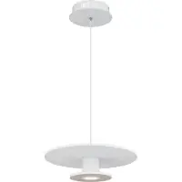 Globo Lighting Witte hanglamp Carter Ø 38cm met vilt