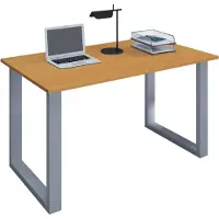 VCM Houten bureau | H. 76 x B. 80 x D. 50 cm | Computertafel eenvoudig | voeten gemaakt van hoogwaardig metaal | Werktafel | Kantoormeubilair - Lona U
